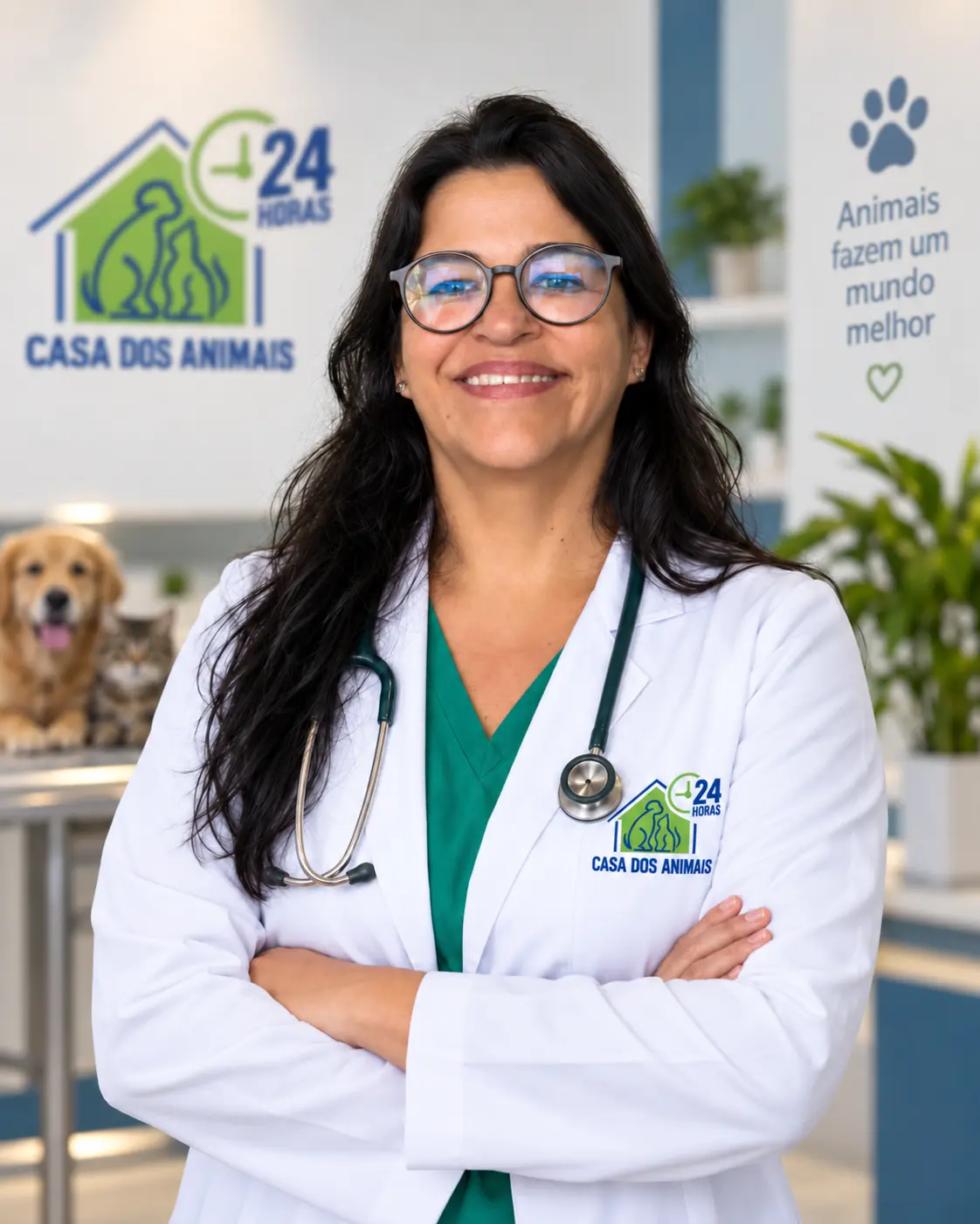 Dra. Márcia, médica-veterinária da Casa dos Animais em São Vicente