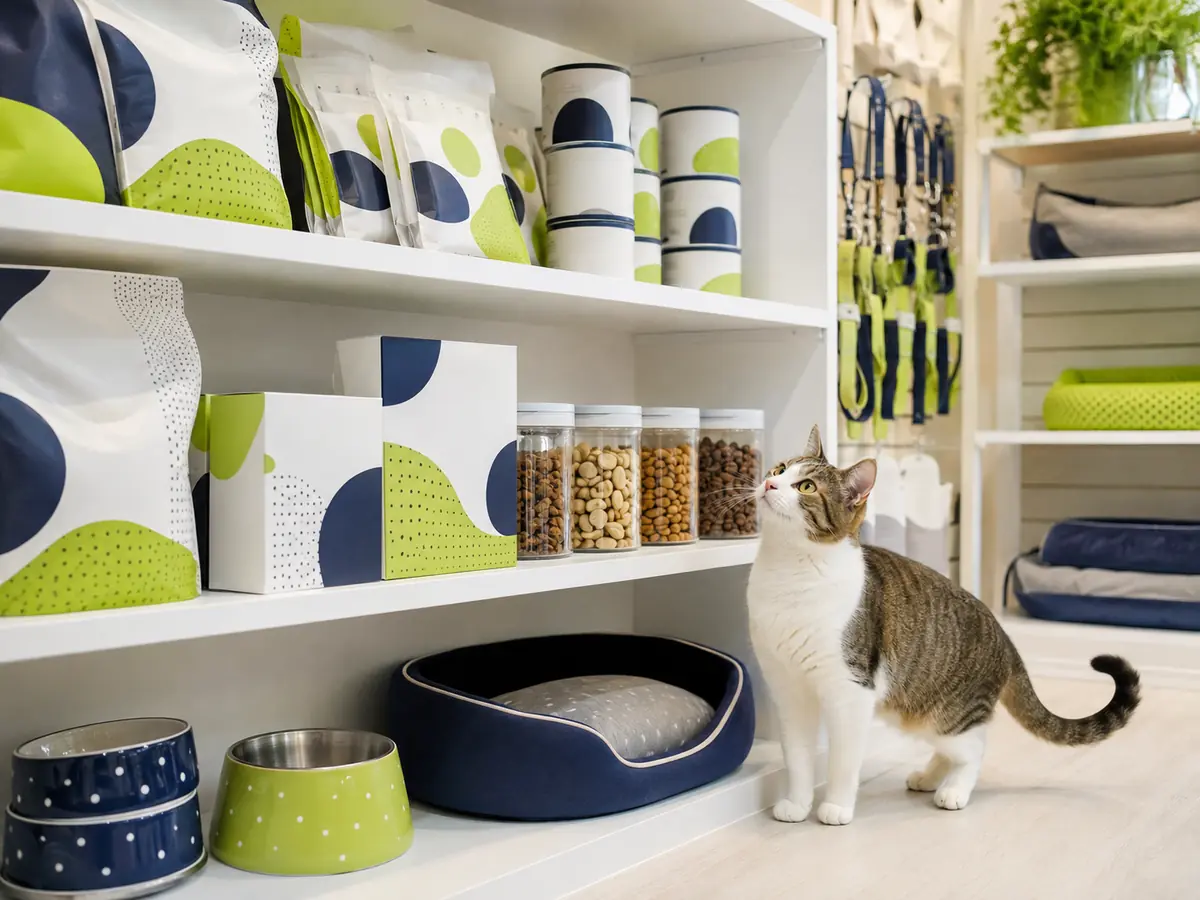 Produtos para cães e gatos disponíveis no Pet Shop
